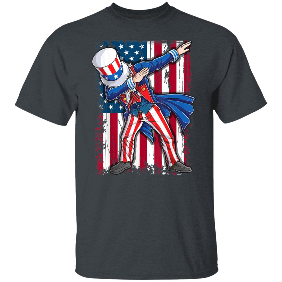 Dabbing Uncle Sam T shirt 4th of July Men Kids Boys Gifts
