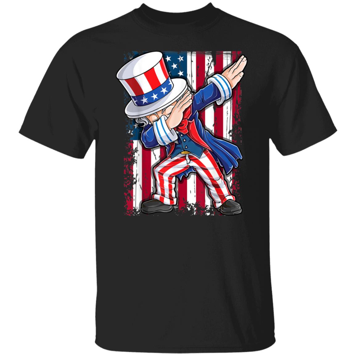 Dabbing Uncle Sam T shirt 4th of July Men Kids Boys Gifts T-Shirt