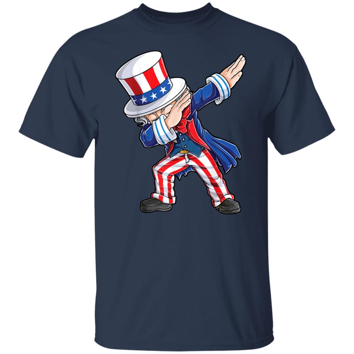 Dabbing Uncle Sam T Shirt 4th of July Kids Boys Men Gifts T-Shirt