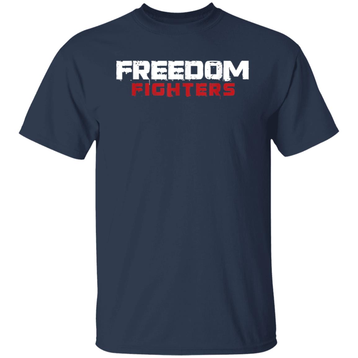Freedom Fighter Resistance Movement 4th July Independence Navy T-Shirt