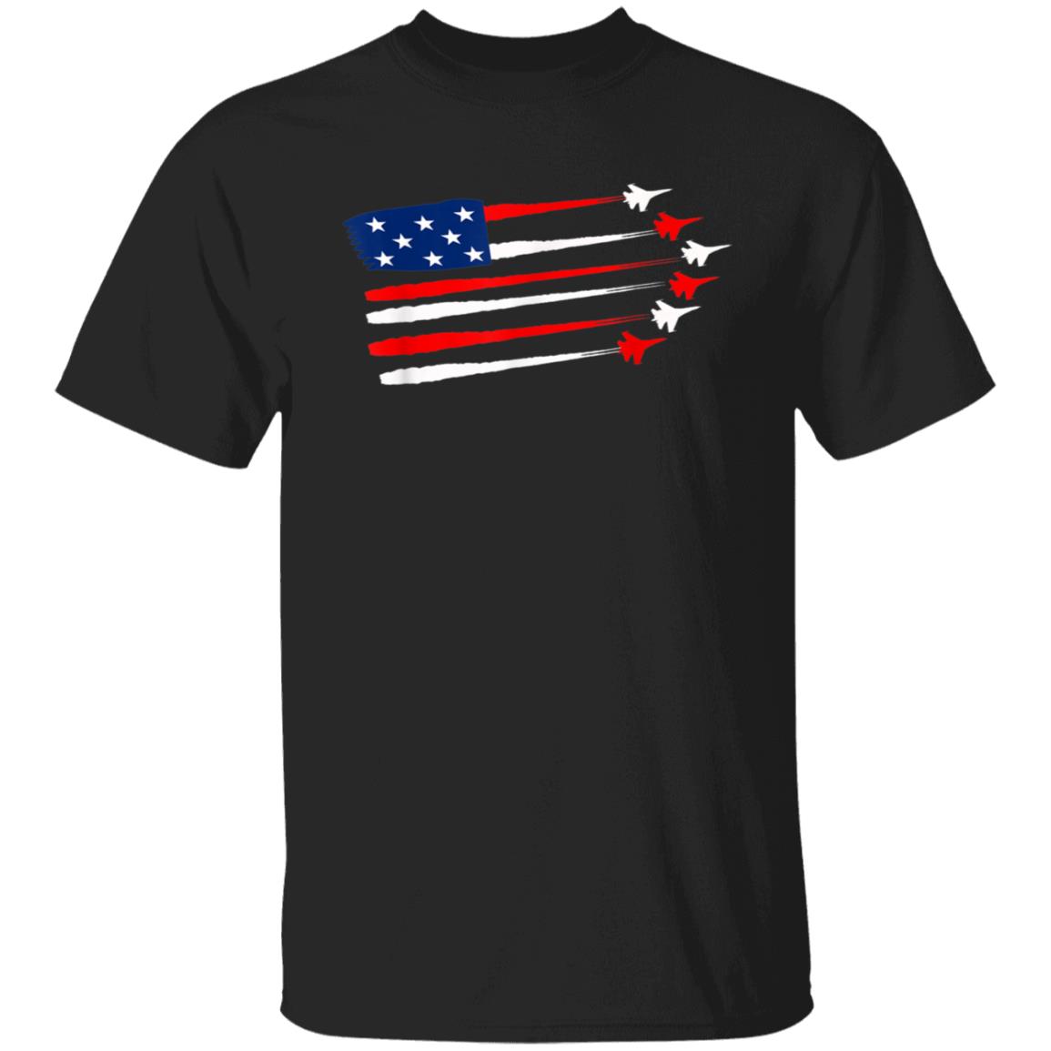 Fighter Jet American T-Shirt 4th of July Flag Patriotic Gift
