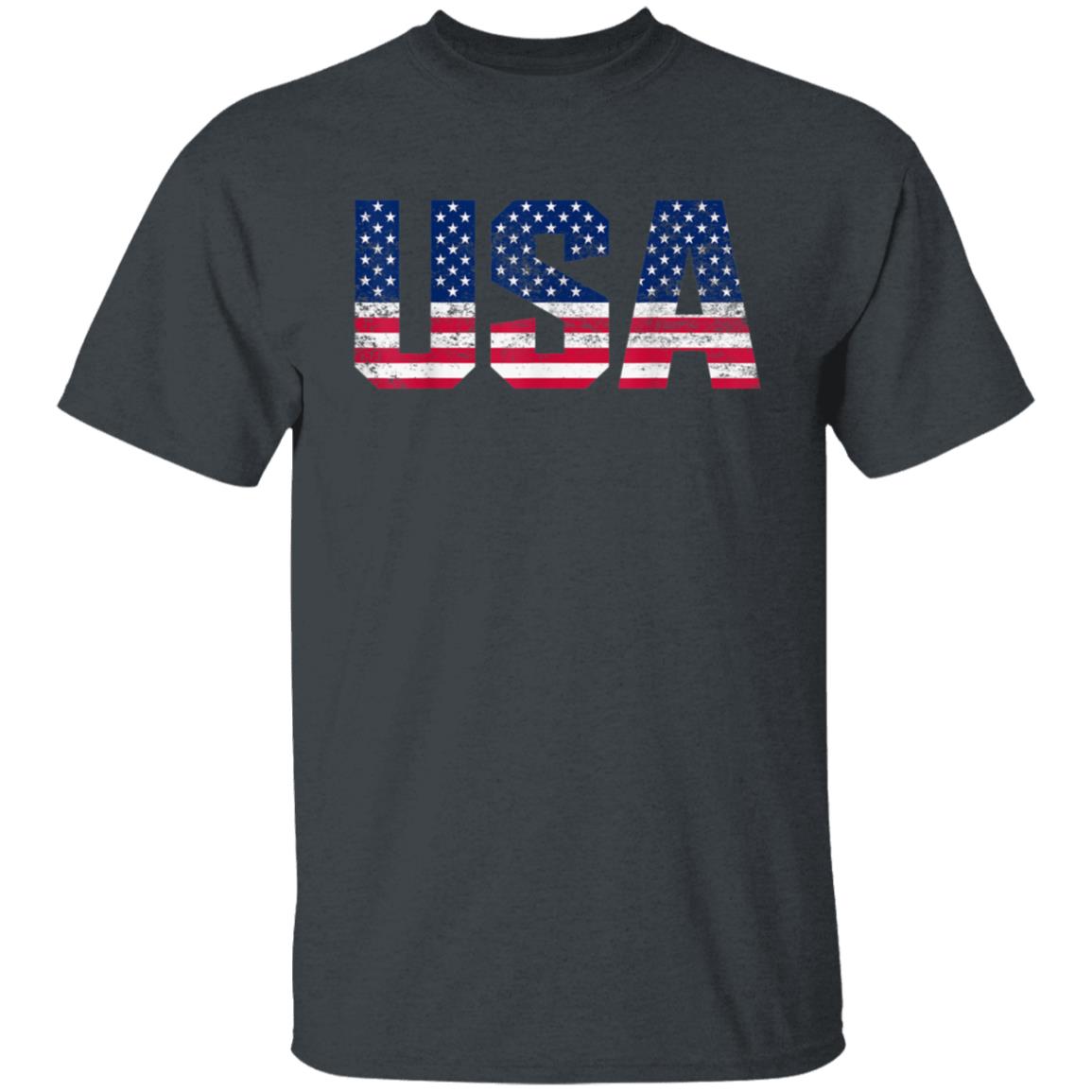 USA Flag Shirt Vintage American Flag Women Men 4th Of July T-Shirt