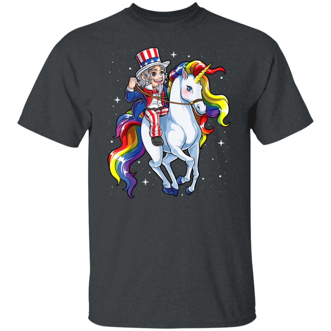 Unicorn Uncle Sam 4th of July T shirt Kids Boys Girls Merica T-Shirt
