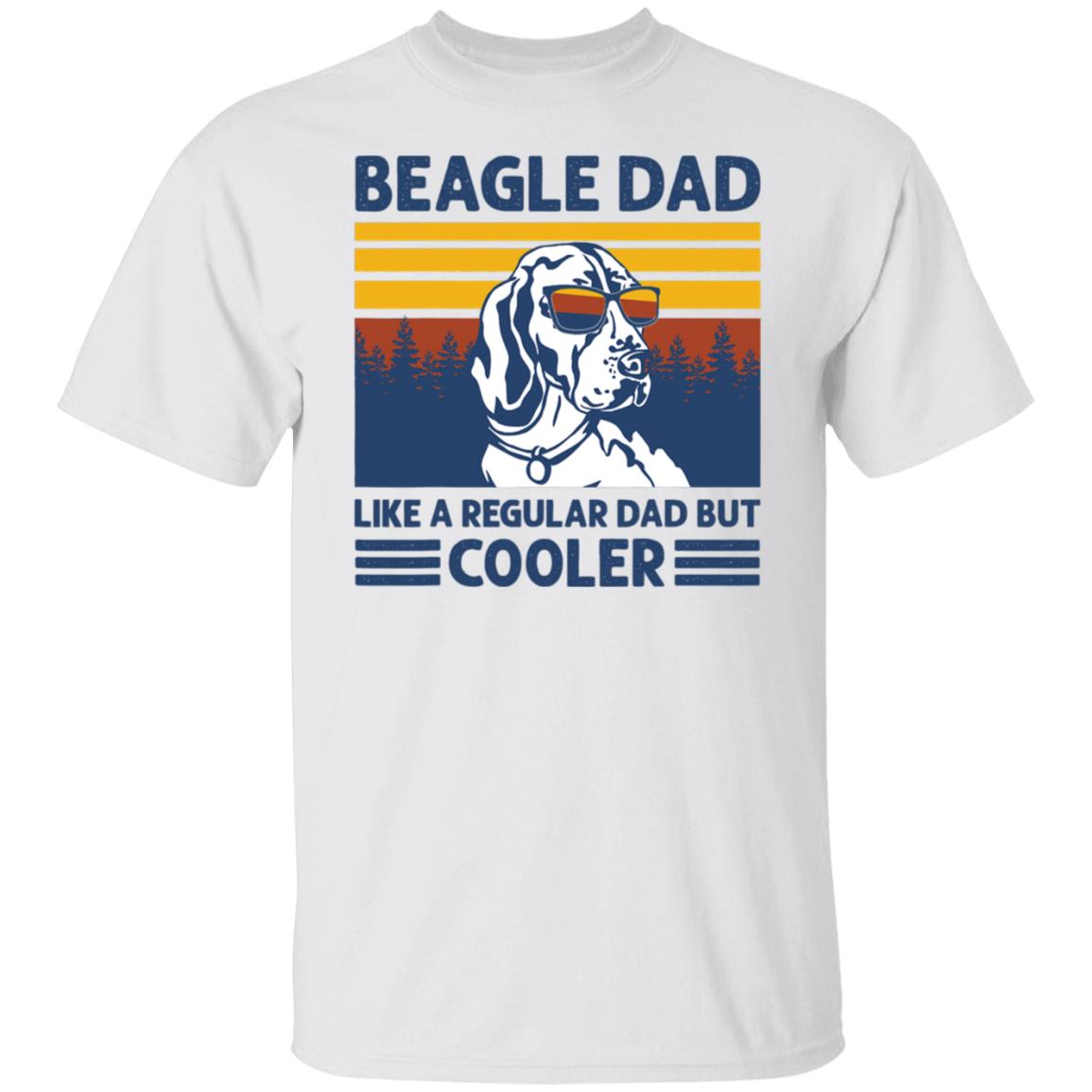 Vintage Beagle Dad Like A Regular Dad But Cooler Dog Owner Gift Shirt