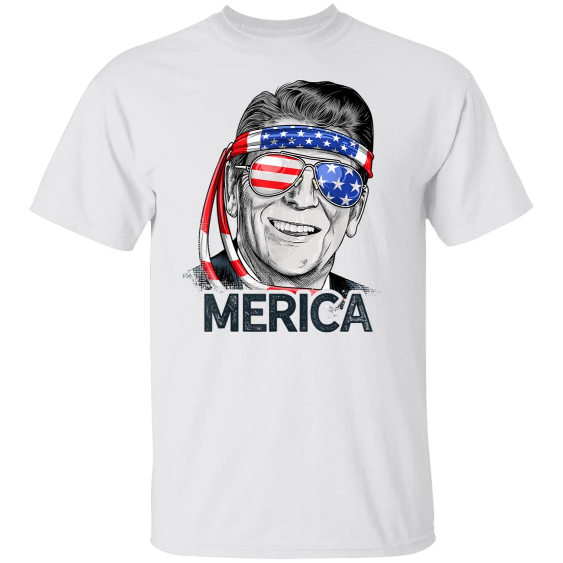 Reagan Ronald Merica 4th of July T shirt Men US President