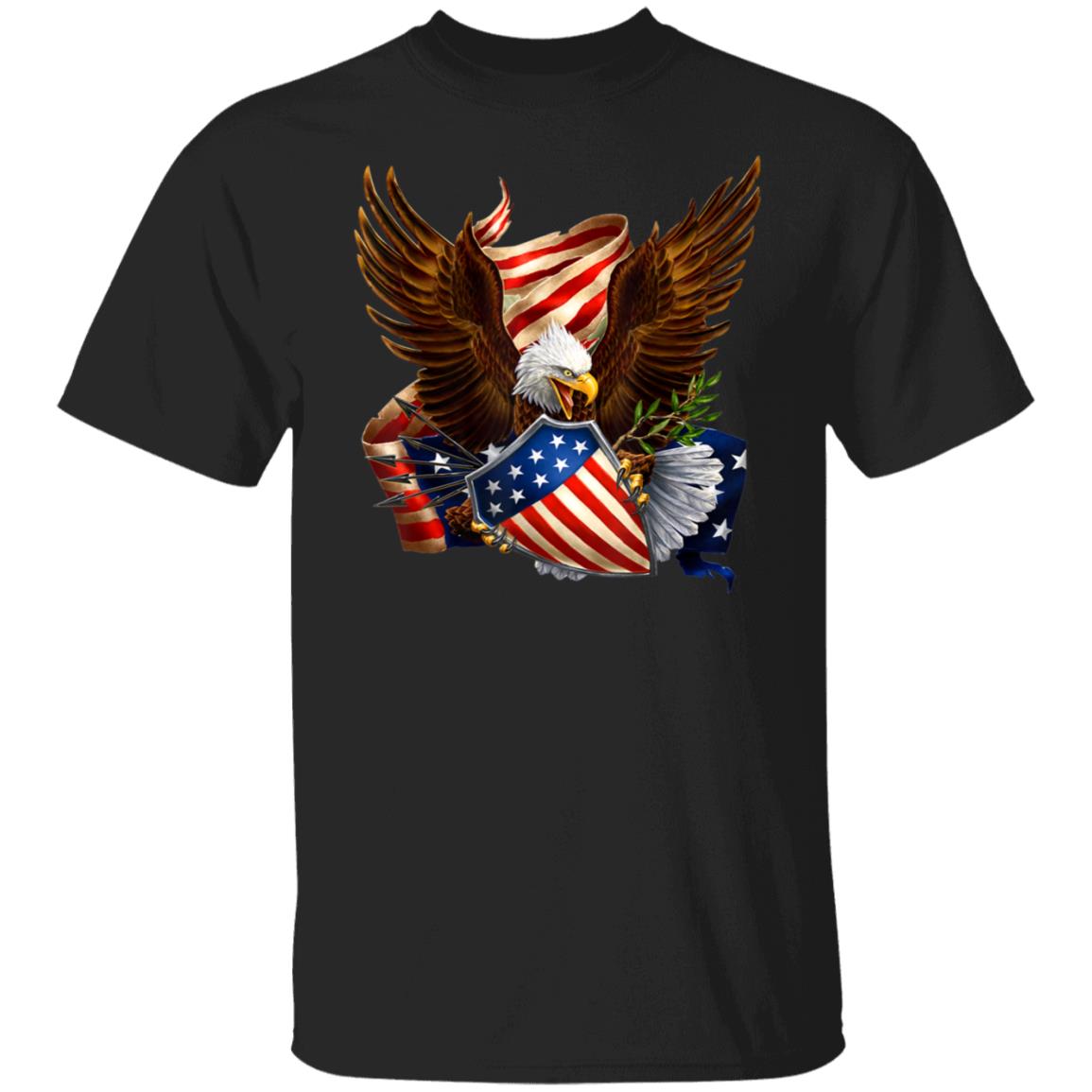 Patriotic Eagle Shield arrows american flag tee 4th of July T-Shirt