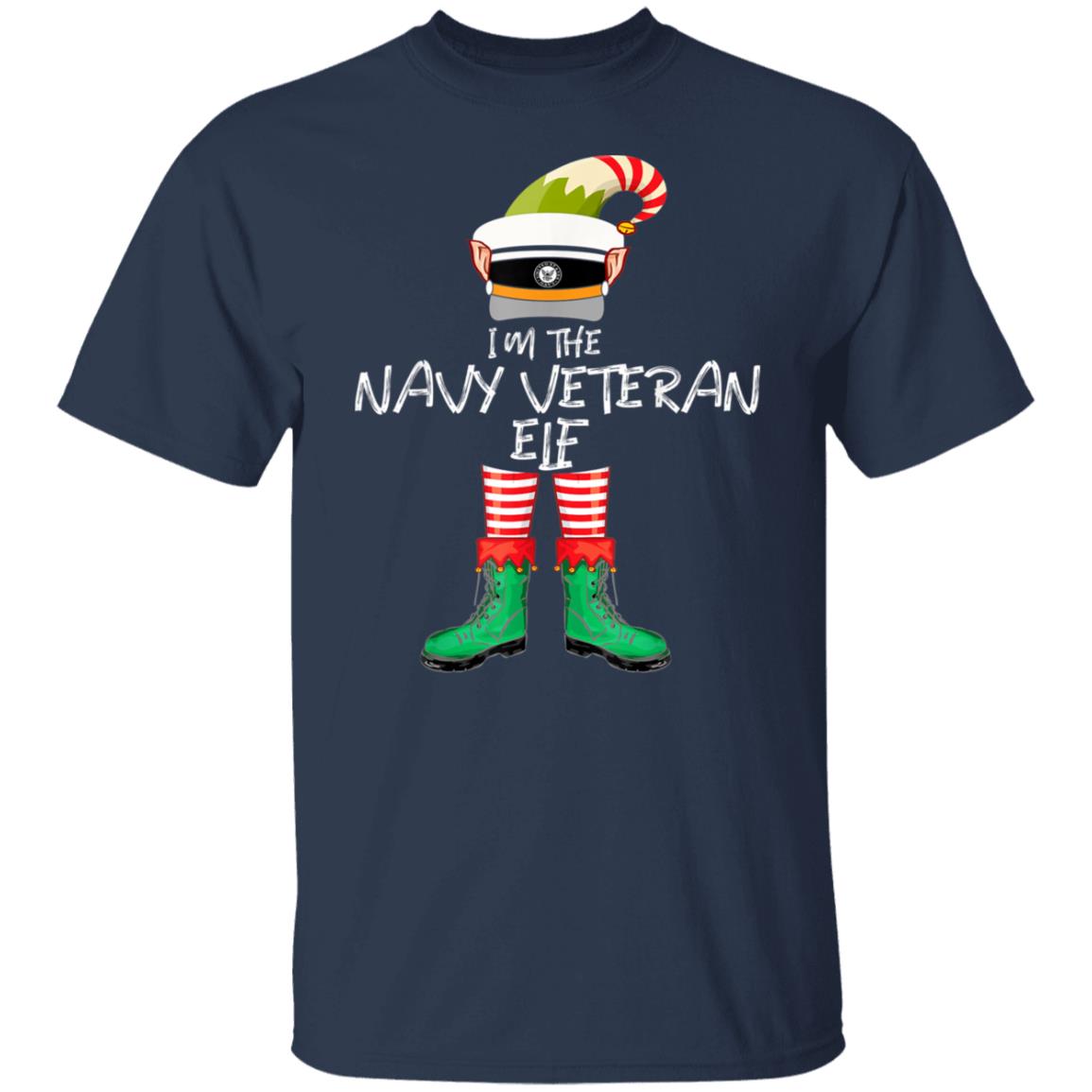 I'm The Navy Veteran Elf Funny Christmas Gift Team Group Shirt