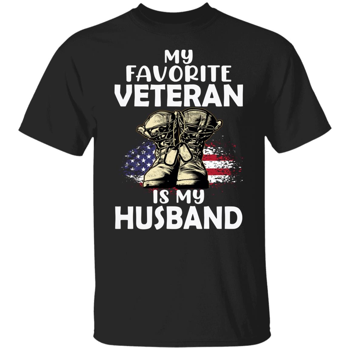 My Favorite Veteran is My Husband Ladies Tee Shirt