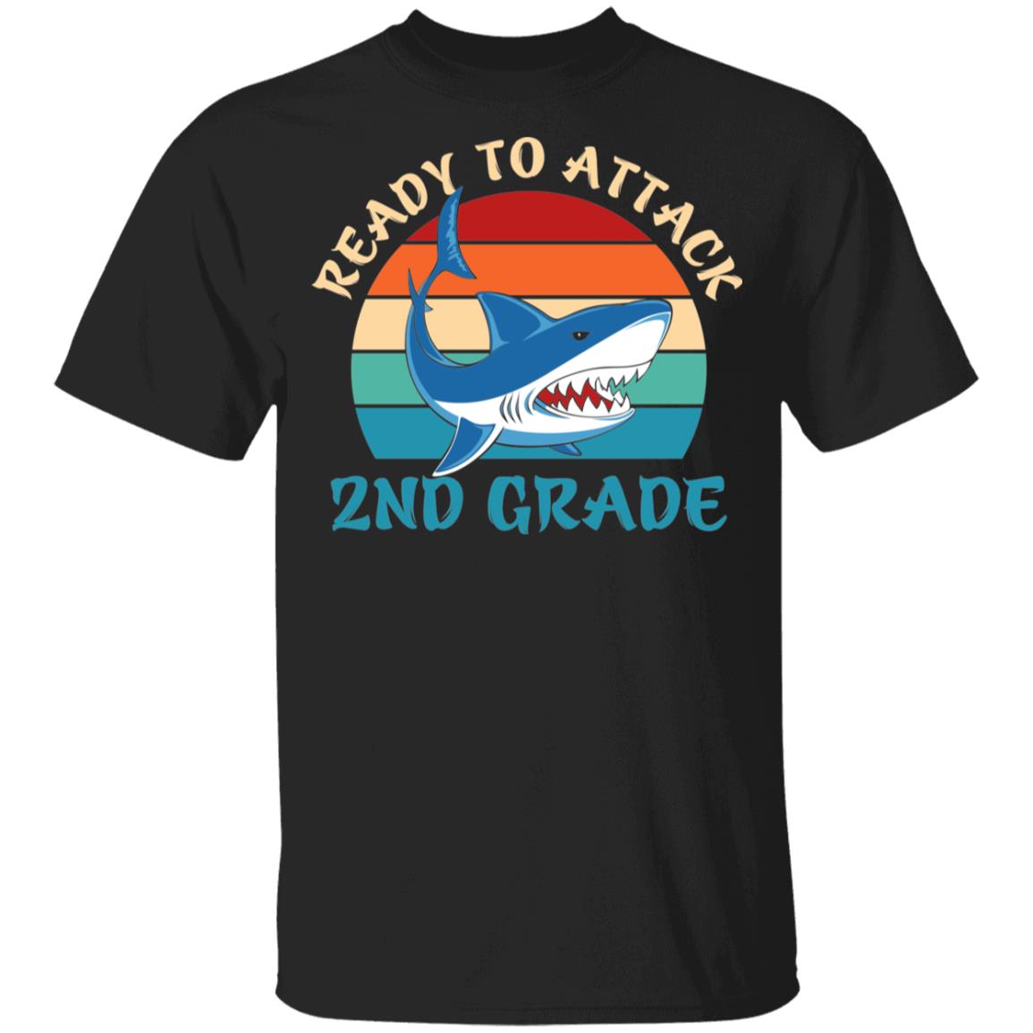 Ready To Attack 2nd Grade Shark Back To School Shirt