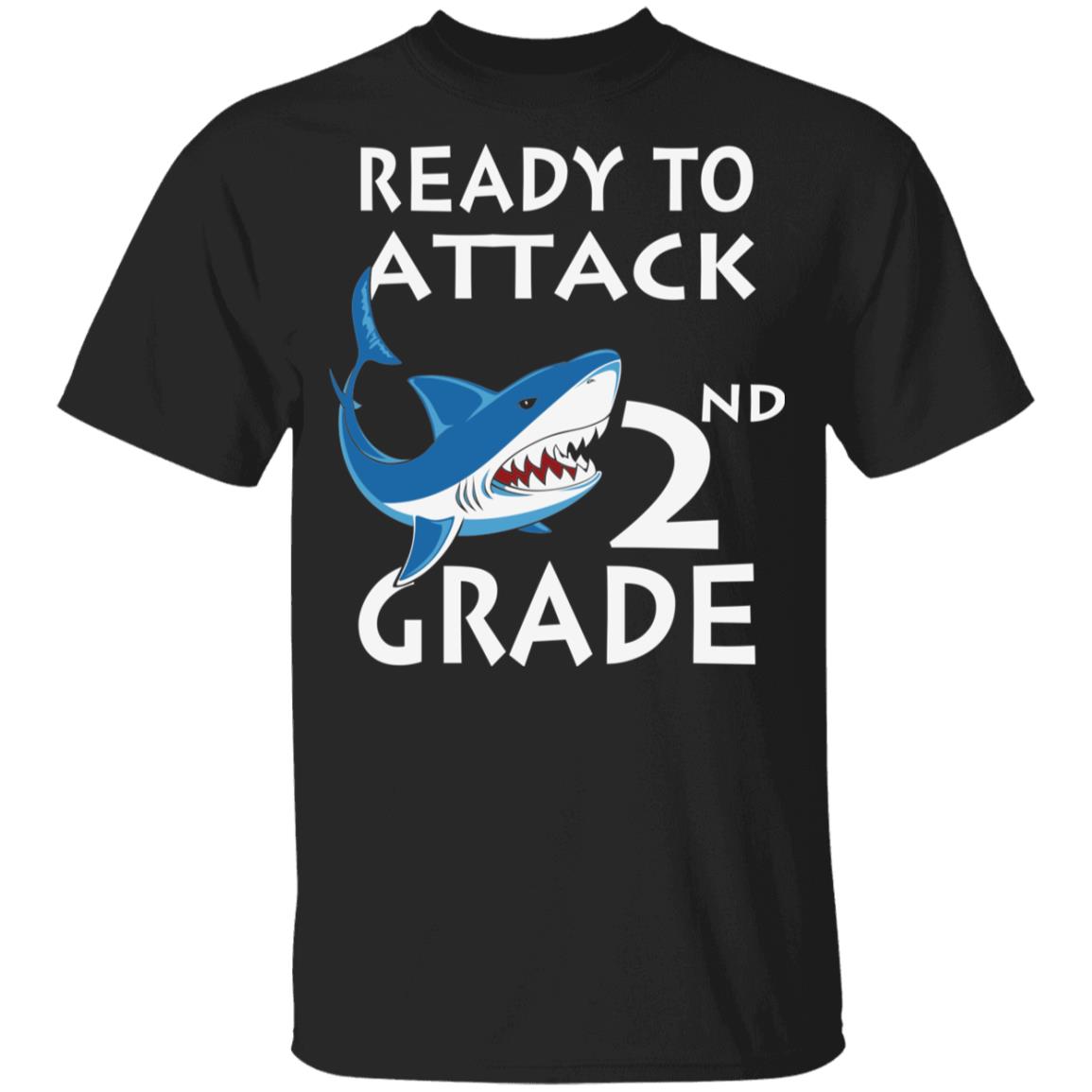 Back To School Ready To Attack 2nd Grade Shark Shirt