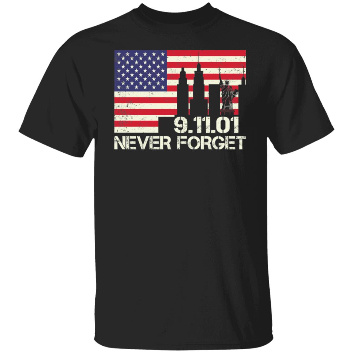 9 11 2001 Never Forget Vintage American Flag Shirt