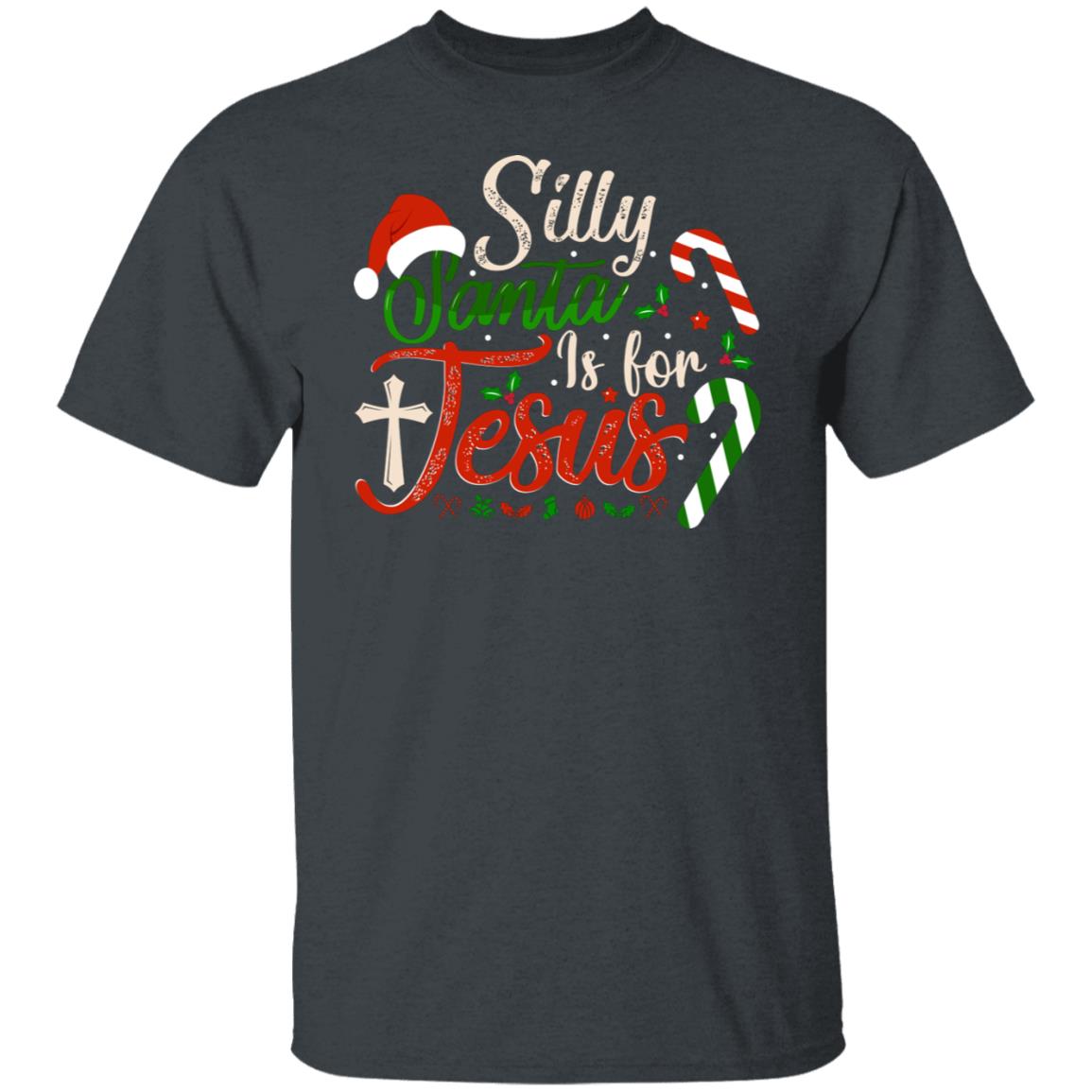 Silly Santa is For Jesus Tee Christmas Cane Shirt