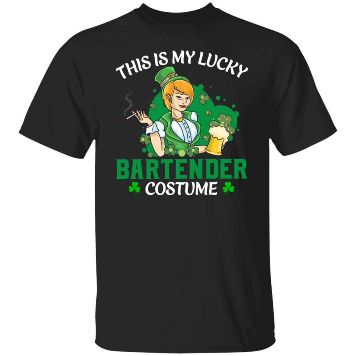 This is My Lucky Bartender Costume Funny Shirt Irish St Patricks Day Gift