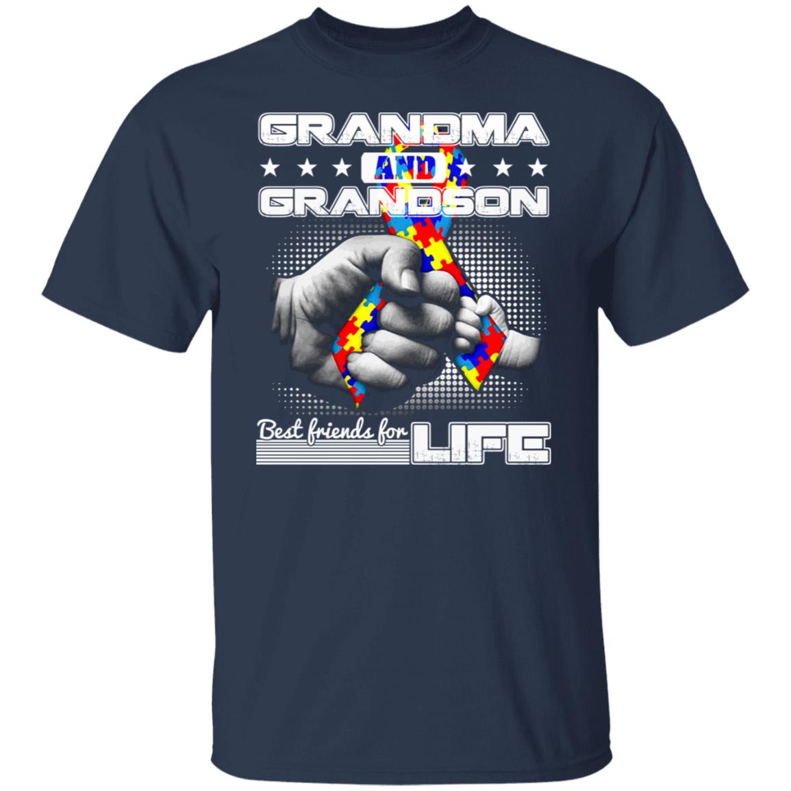 Grandma and Grandson Best Friends For Autism Awareness Life Gift Shirt