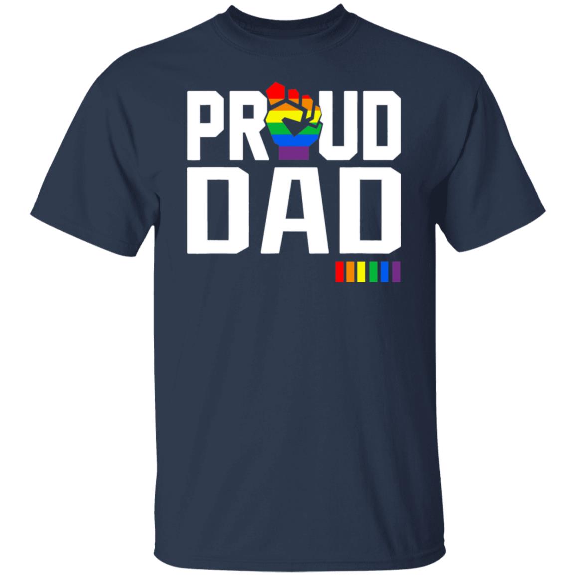 Proud Dad LGBT Dad Rainbow LGBT Flag Pride Month Shirt