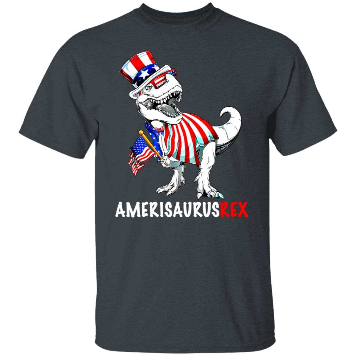 American Flag 4th of July T Rex Dinosaur Amerisaurus Rex Shirt
