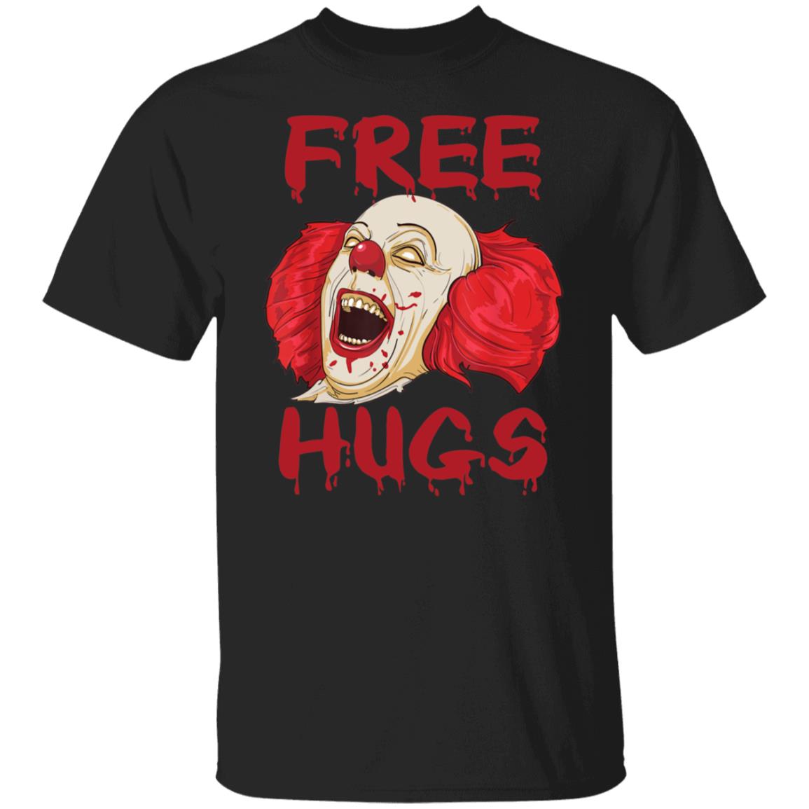 Free Hugs Halloween Killer Scary Clown Horror Gift Shirt