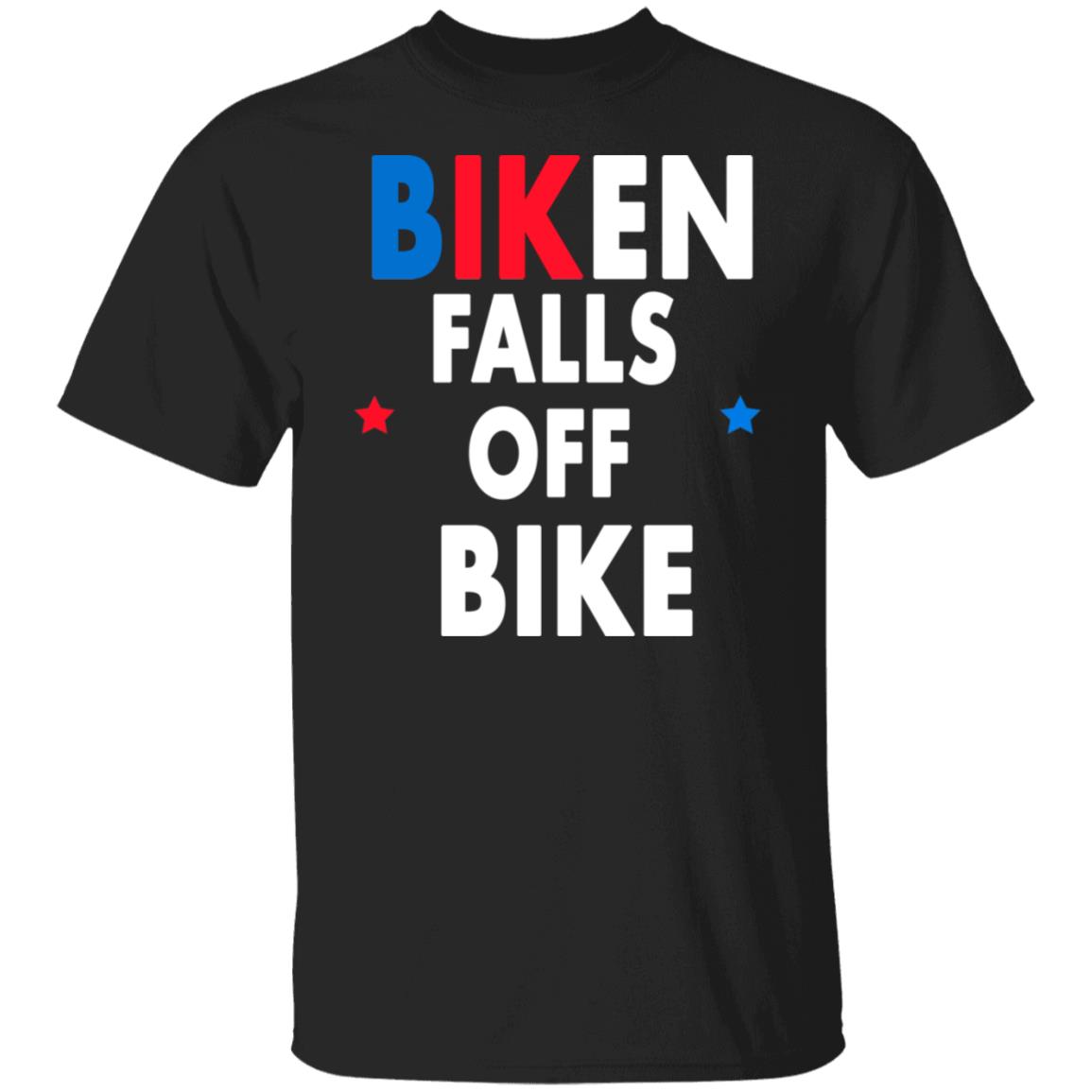 Biken Falls Off Bike Funny Falls Off Bike Shirt