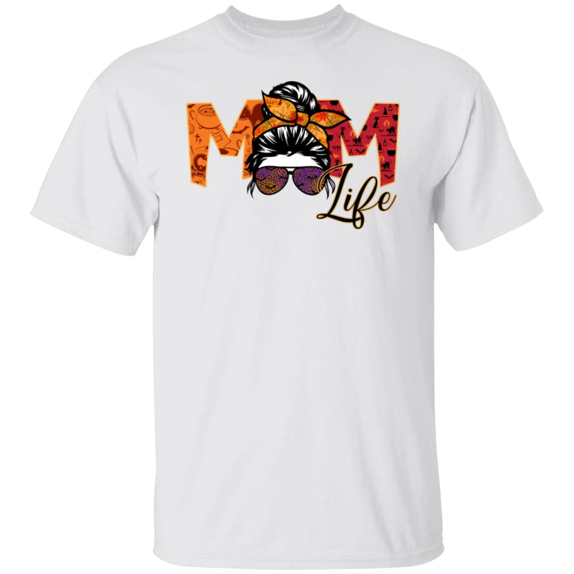 Mom Life Messy Bun Halloween Shirt