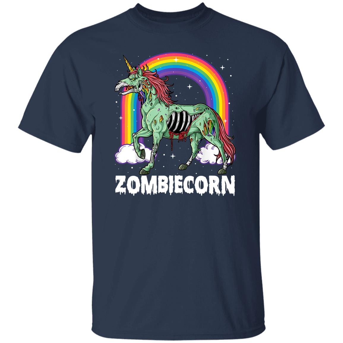 Zombiecorn Zombie Unicorn Halloween Women Girls Rainbow T-Shirt