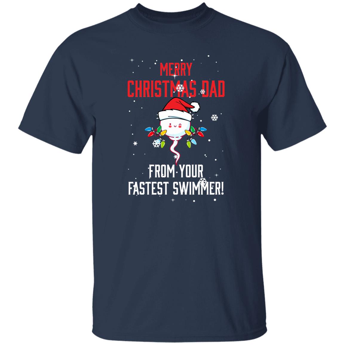 Merry Christmas Dad From Your Fastest Swimmer Funny Gift