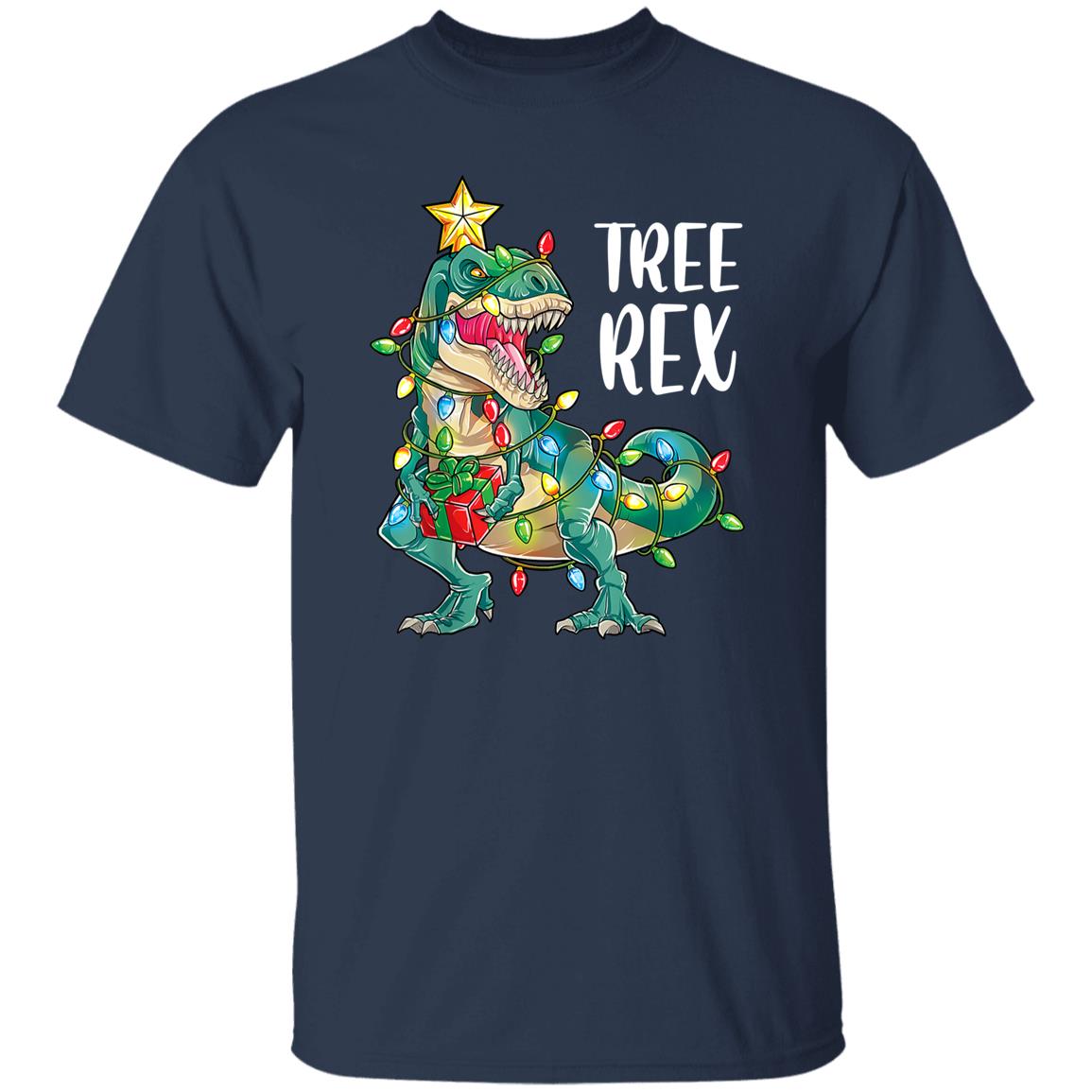 Christmas Dinosaur Tree Xmas Lights Shirt