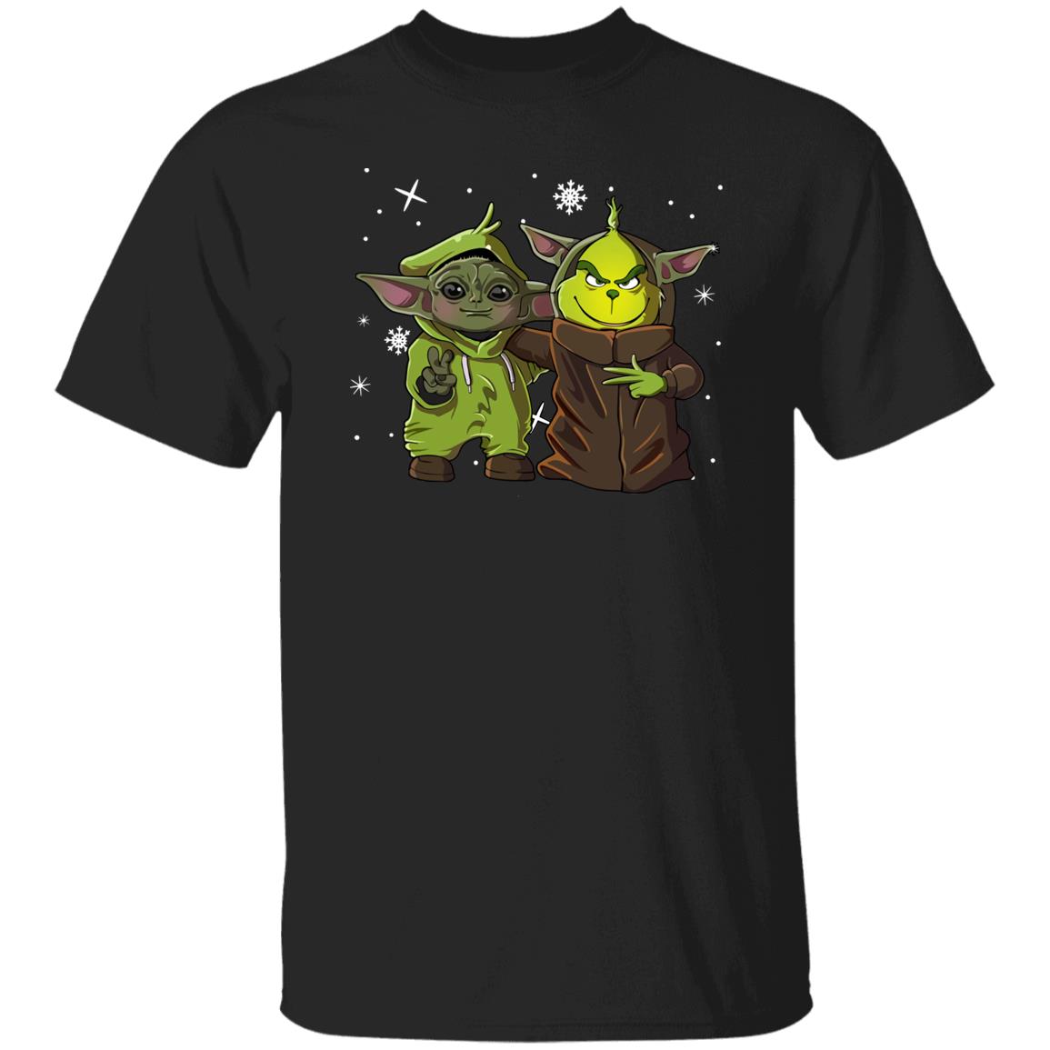 Baby Yoda And Baby Grinch Merry Christmas shirt