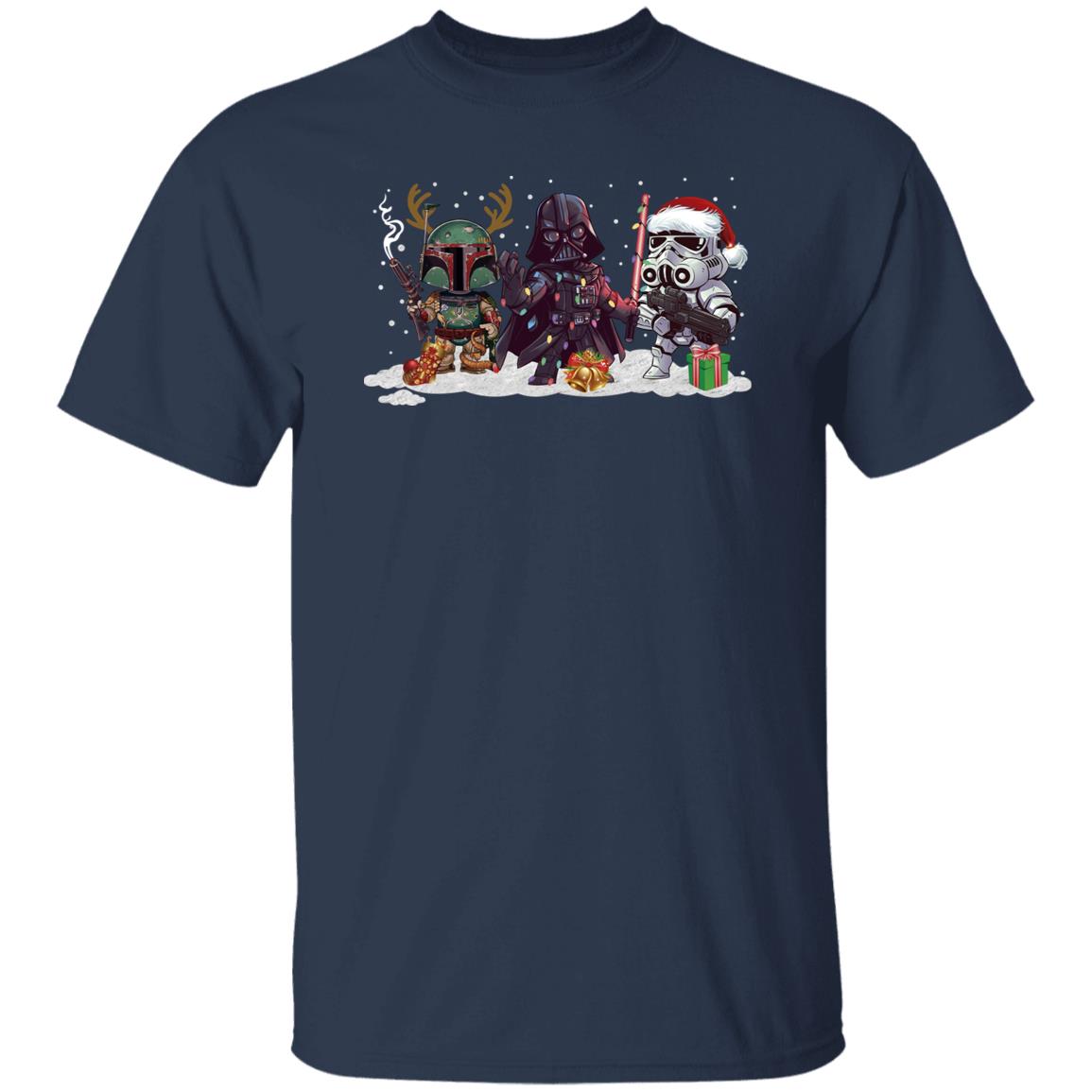 Boba Fett Darth Vader Stormtrooper Star Wars Christmas Shirt