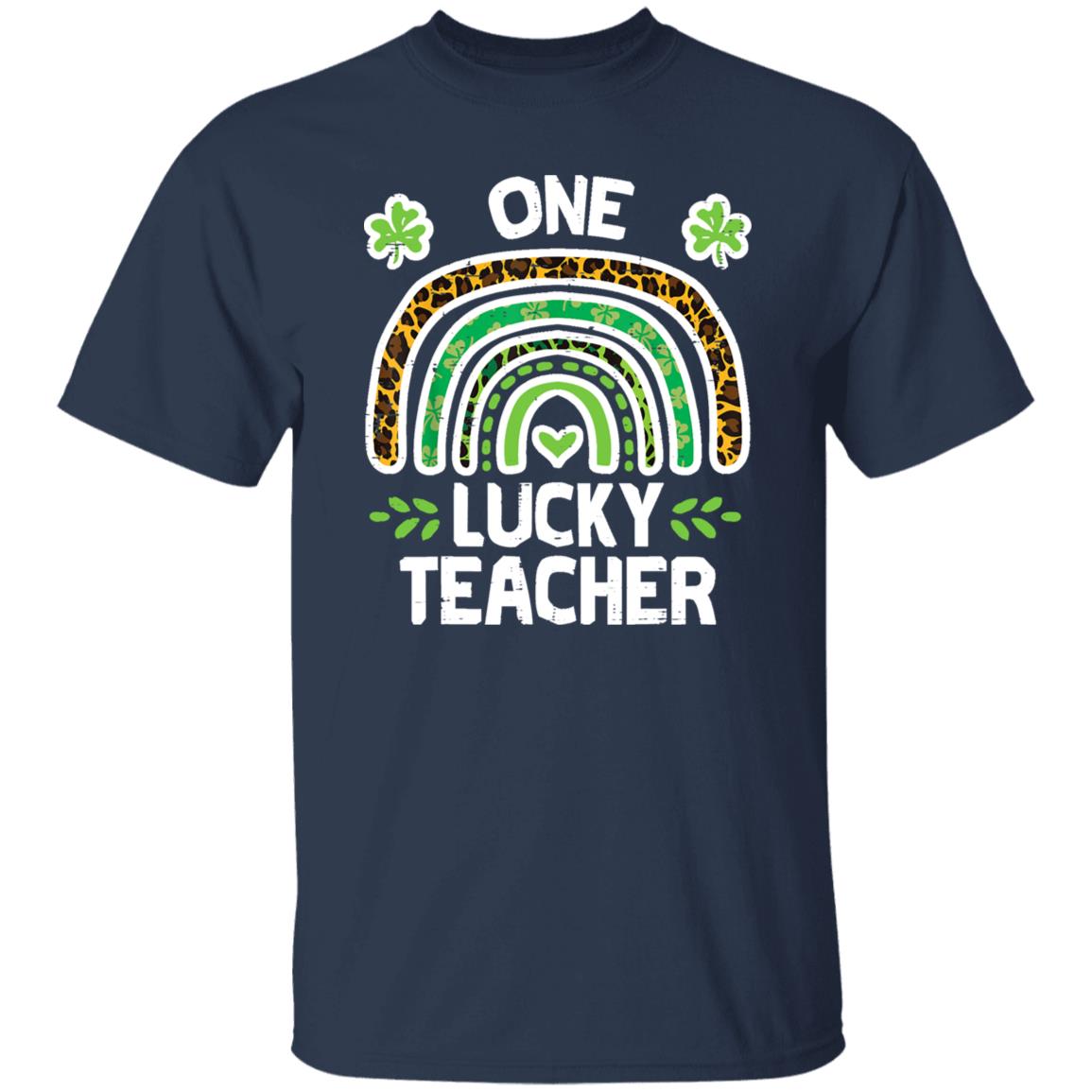 St Patricks Day One Lucky Teacher Saint Paddys Rainbow Shirt