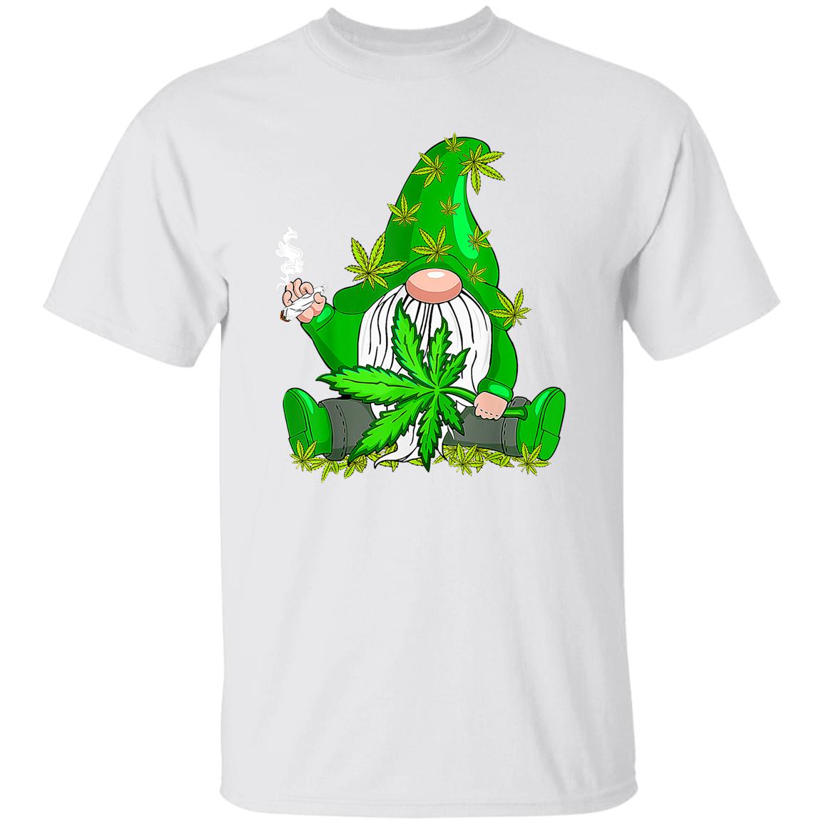 Funny Gnome Pot Leaf 420 St Patrick's Day T-Shirt