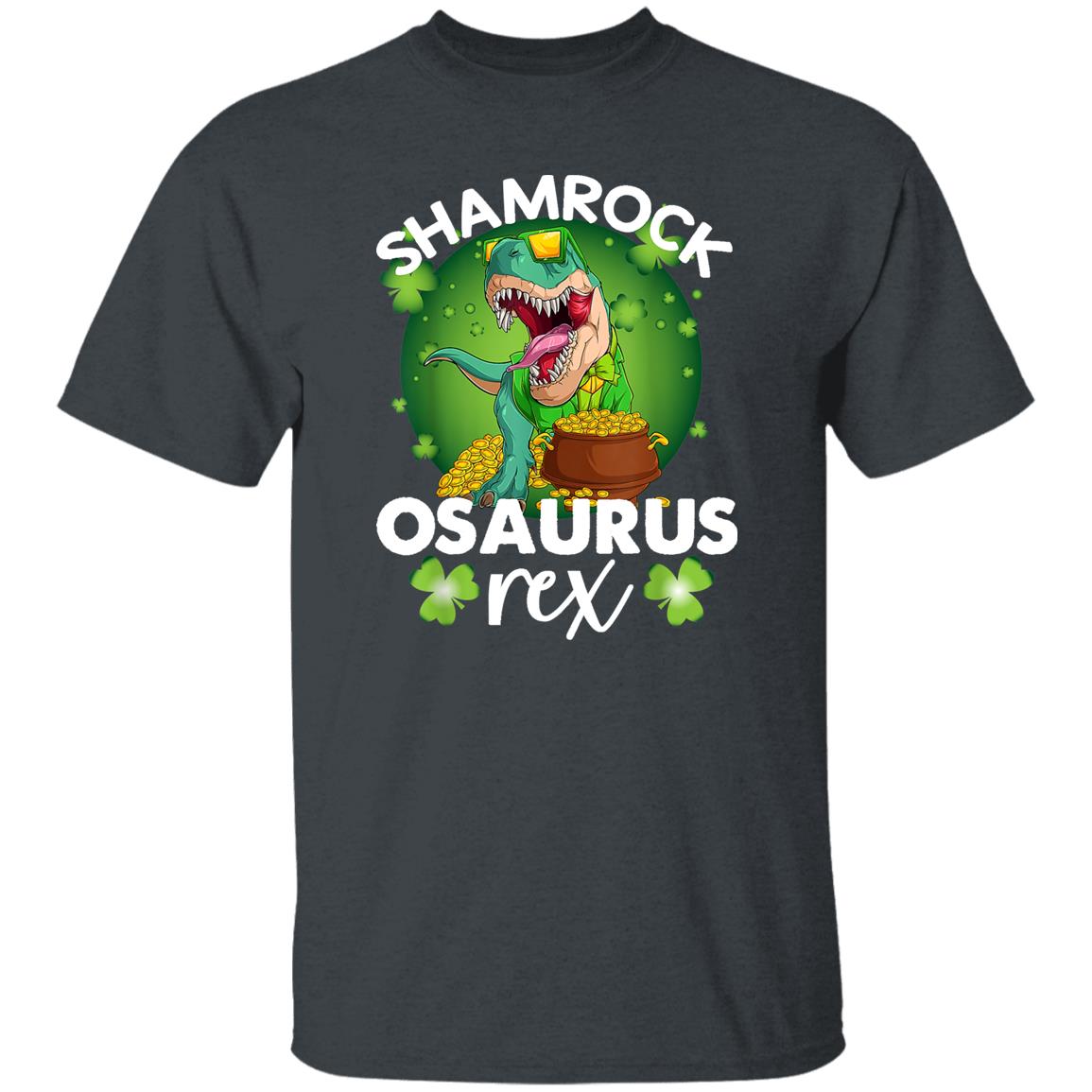 Shamrock O Saurus Rex St Patricks Day Irish T rex Dinosaur Shirt