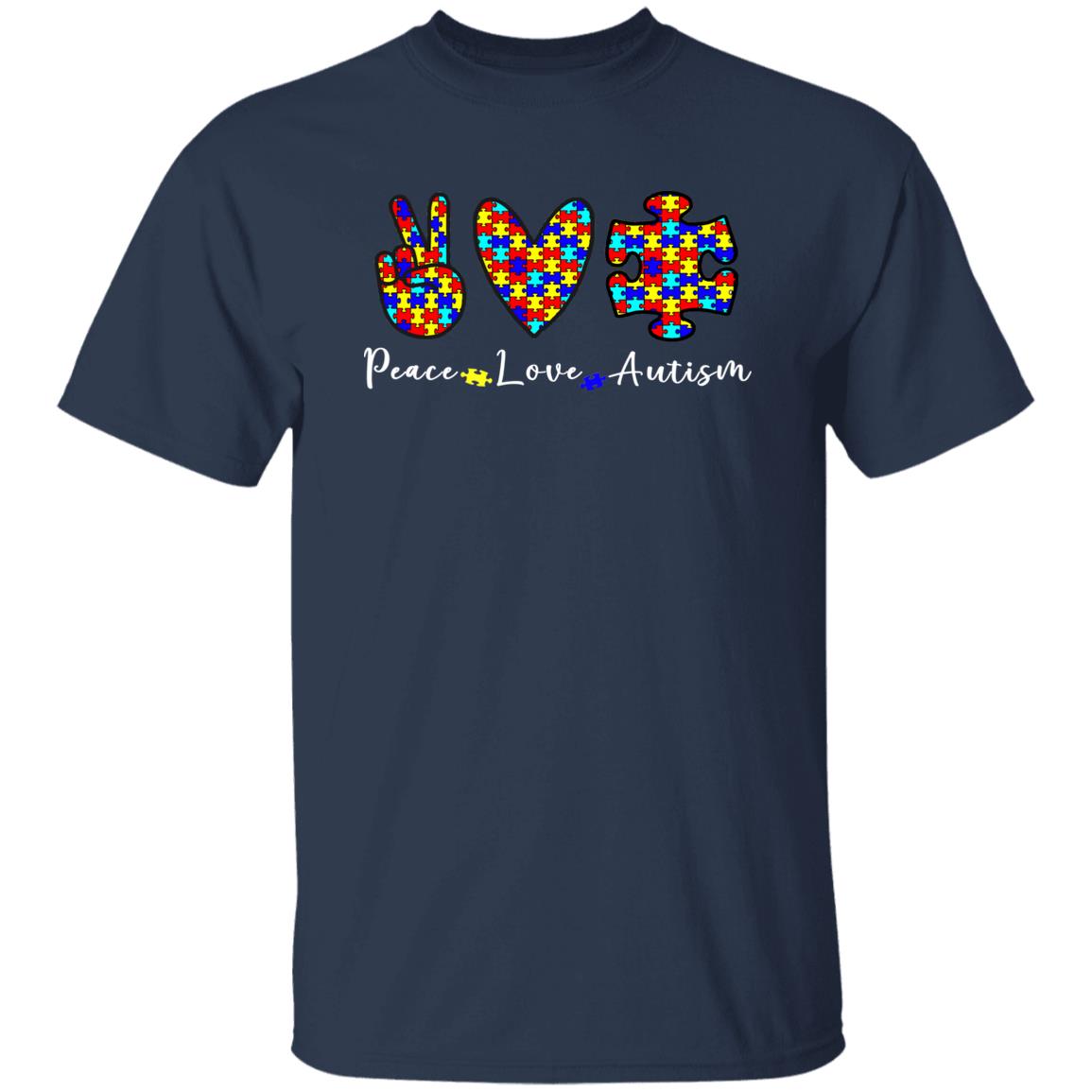 Peace Love Autism Tee Autism Awareness Day Shirt