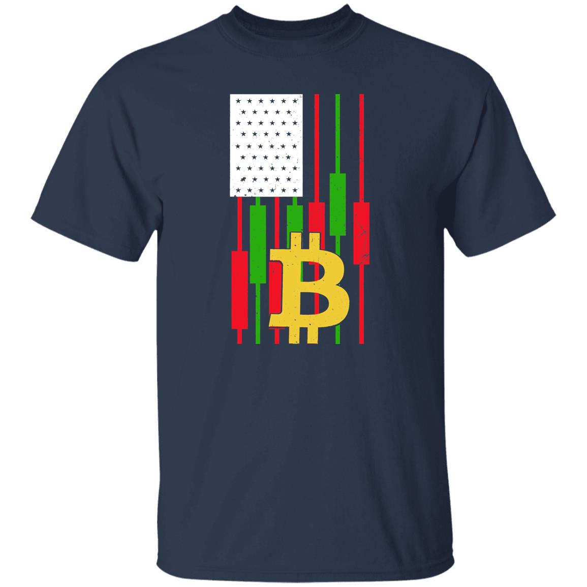 Bitcoin Funny Trader Trading Crypto US Flag Shirt