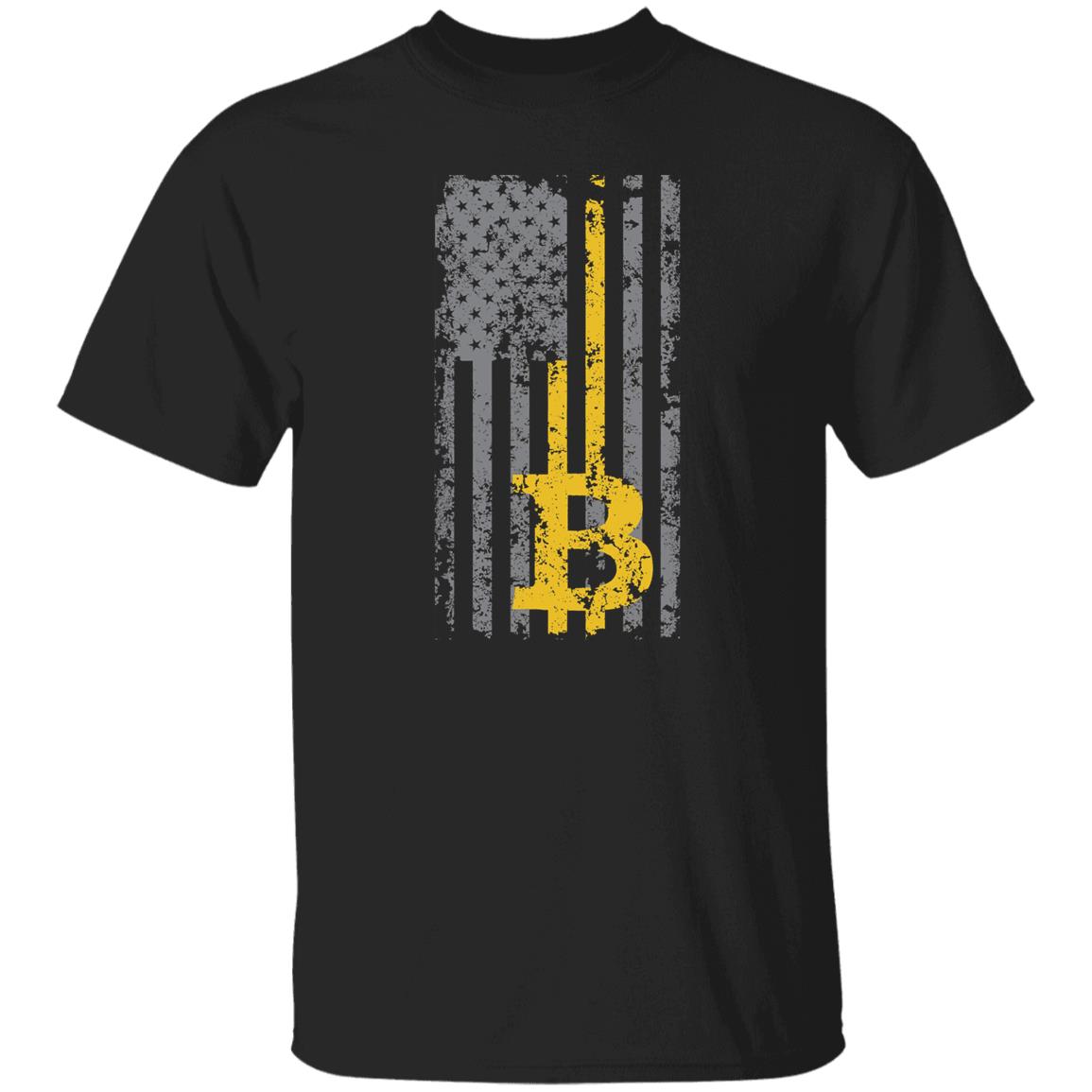 Bitcoin USA Flag Digital Currency Lover Shirt