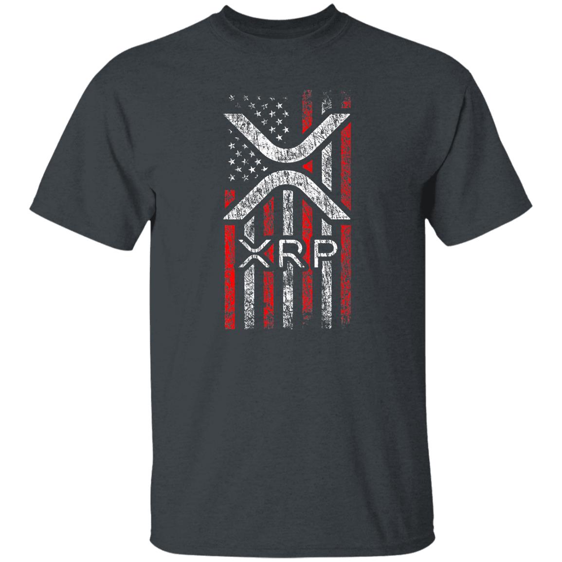 XRP Ripple Cryptocurrency American Flag Retro Shirt