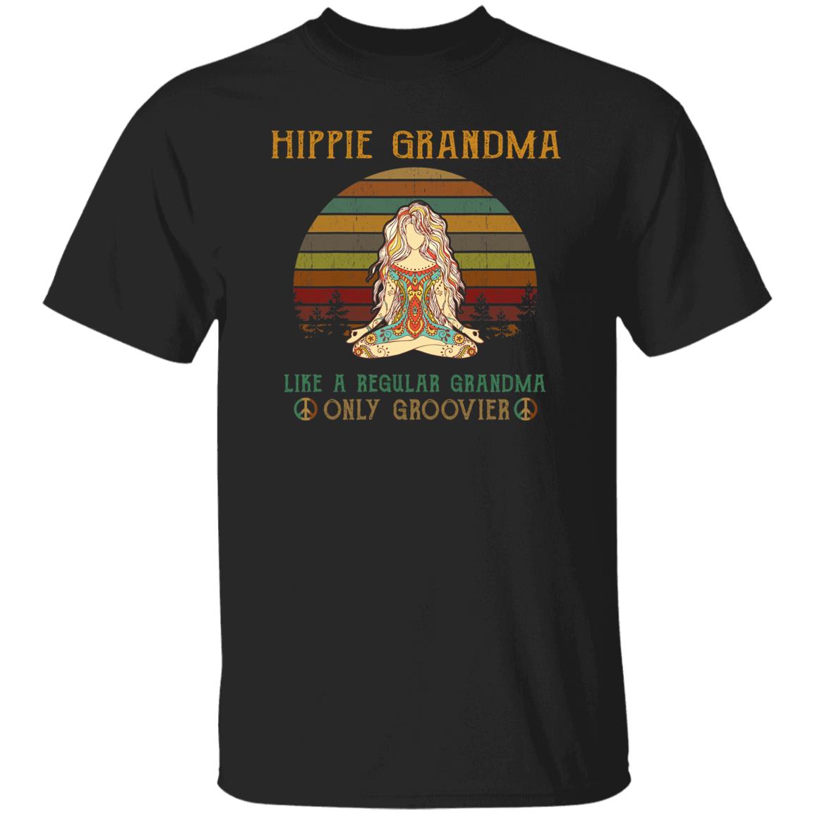 Hippie Grandma Like A Regular Grandma Vintage Groovey Shirt