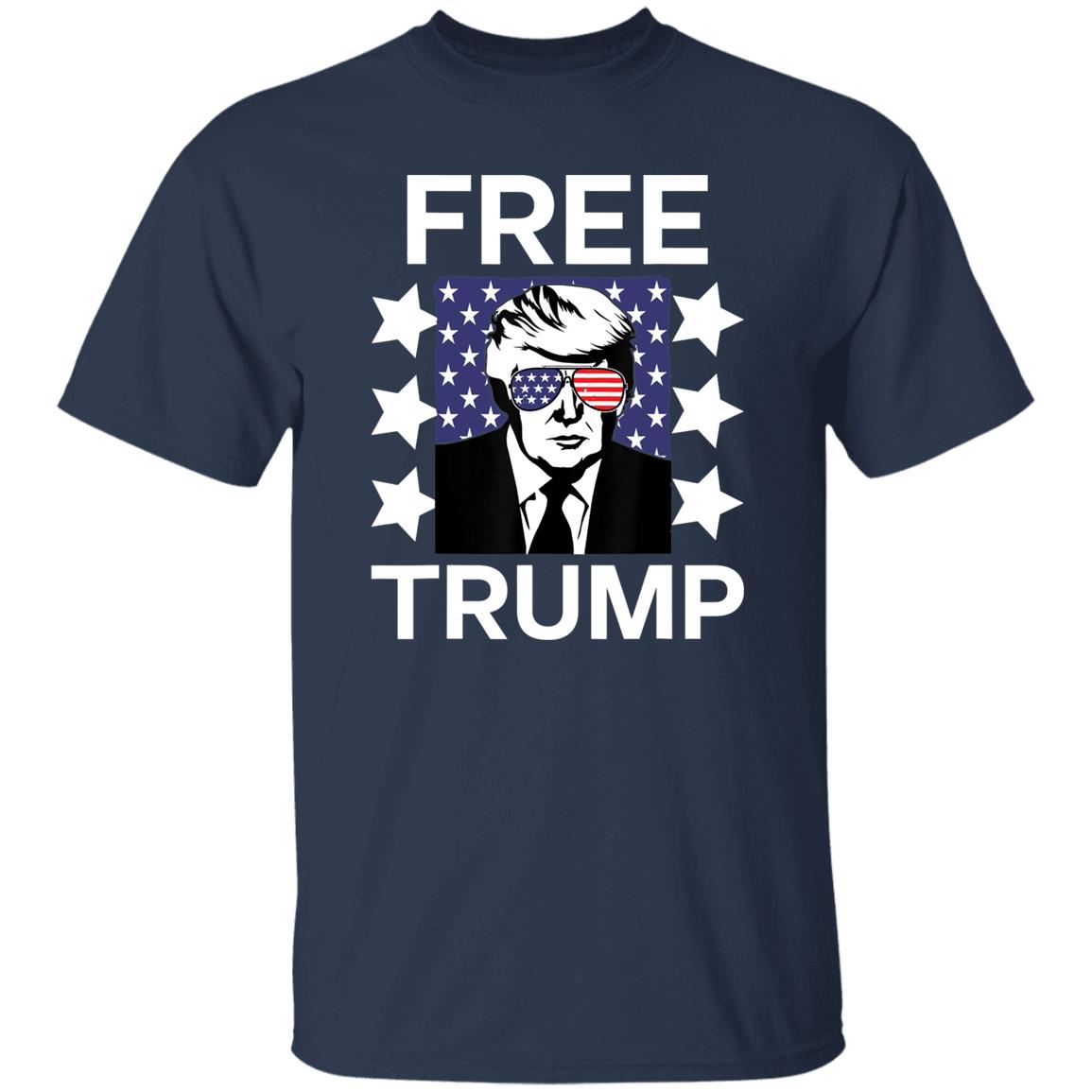 Free Trump American Flag Shirt