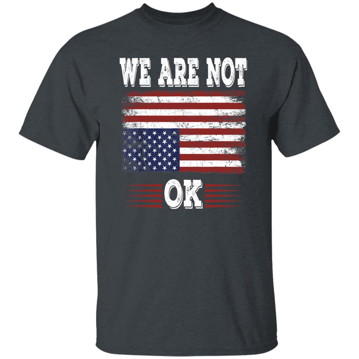 We Are Not Ok America USA Flag Tee Shirt
