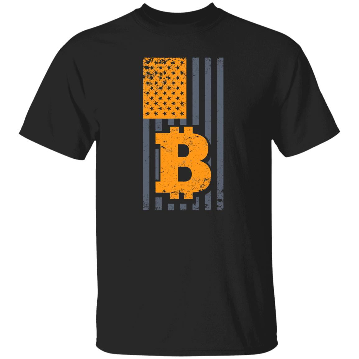 USA Flag Bitcoin BTC Retro Crypto Shirt