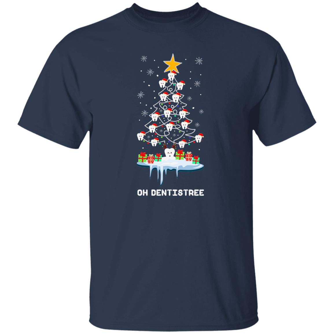 Dentisttree Christmas Tree Funny Dental Gift Shirt