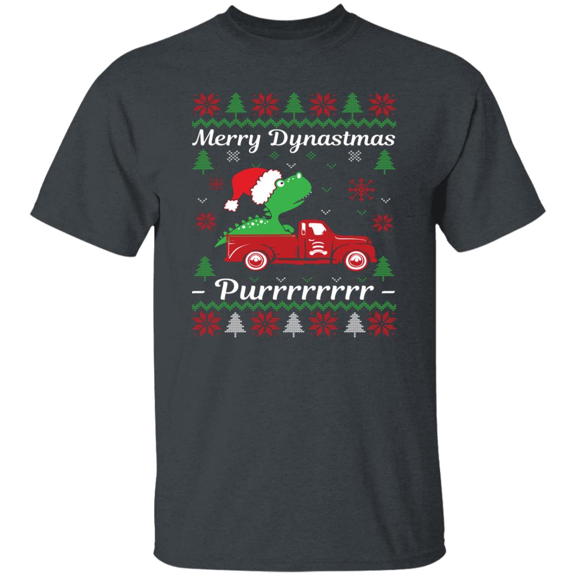Merry Dynastmas T Rex Funny Ugly Christmas Shirt