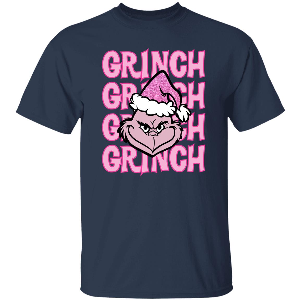 Pink Grinch Face Funny Grinchmas Shirt