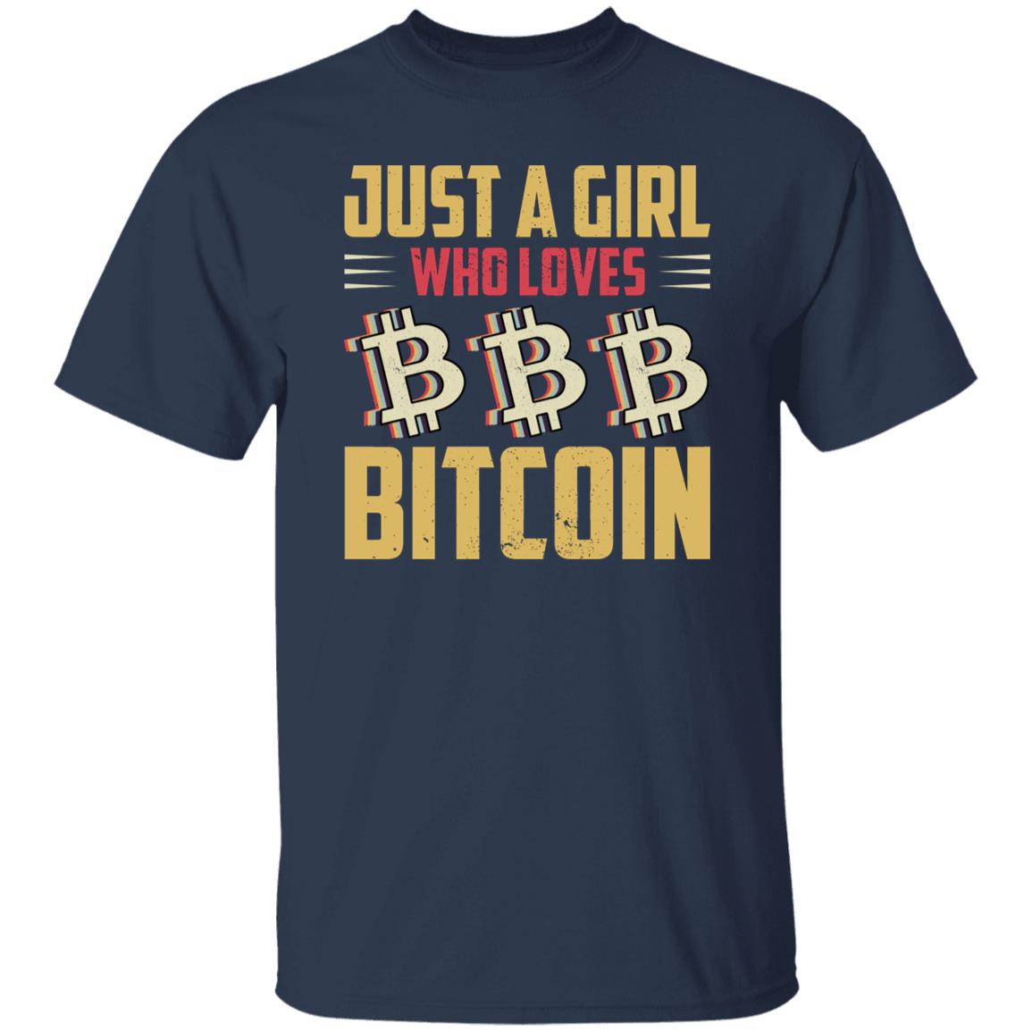 Just a Girl Who Loves Bitcoin Retro Shirt