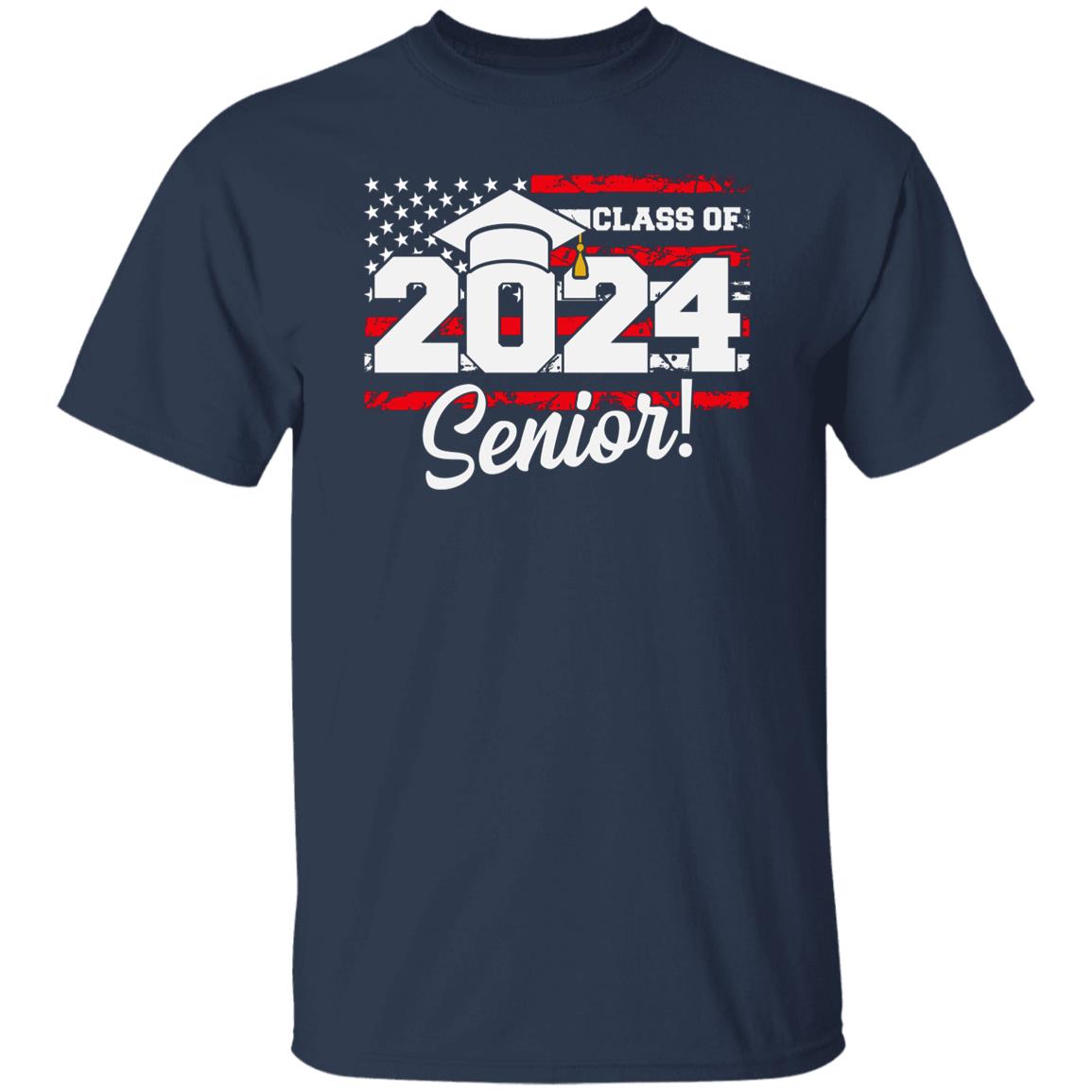 Class of Senior 2024 US Flag Shirt
