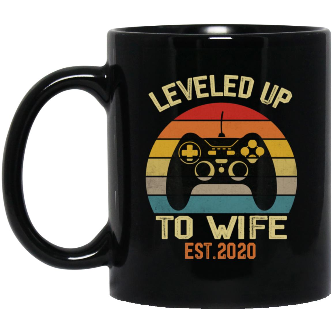 Personalized Leveled Up To Wife Gift Mug
