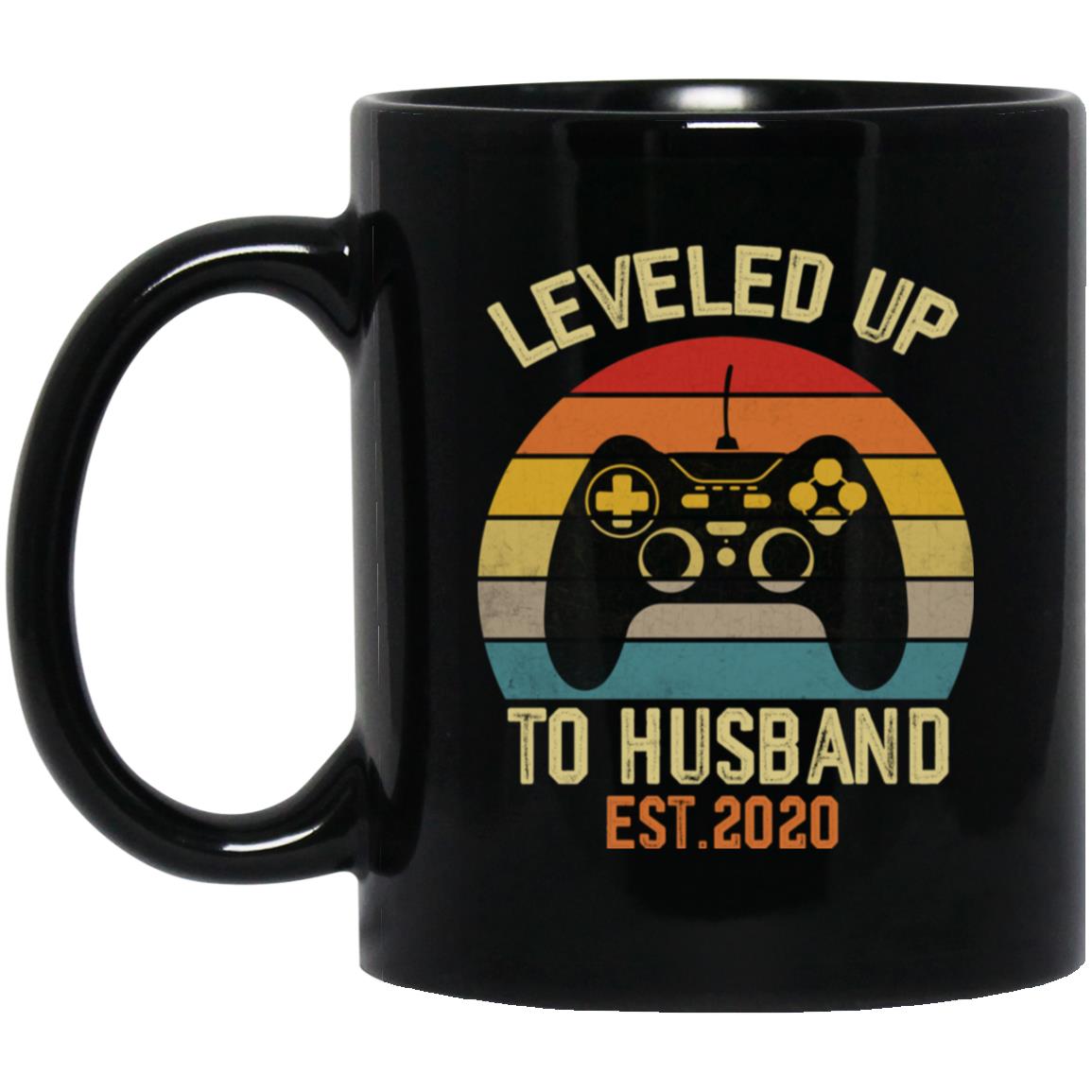 Personalized Leveled Up To Husband Gift Mug