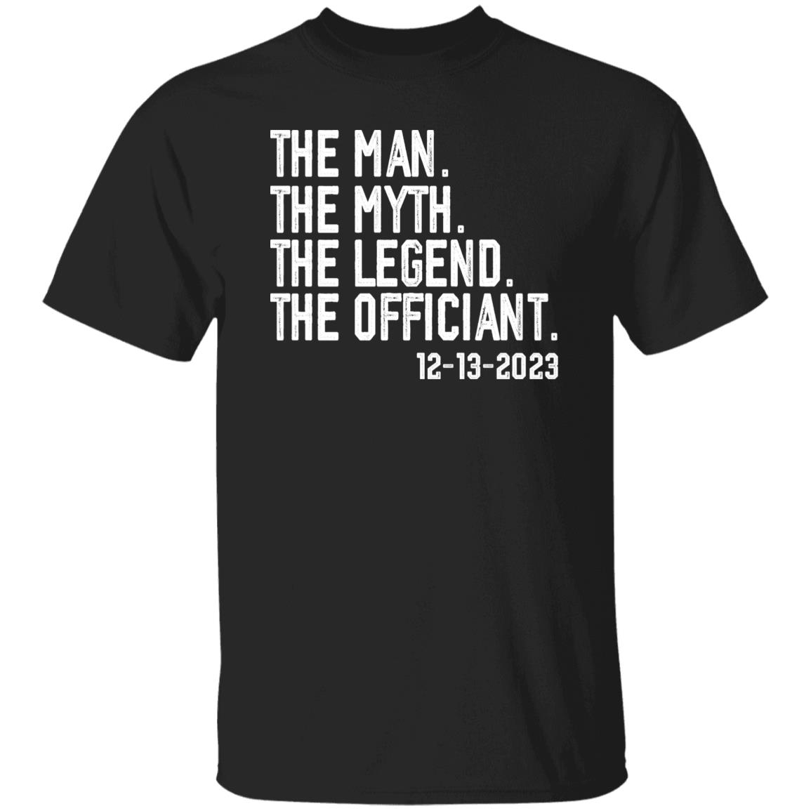 Personalized Wedding Gift Shirt for Officiant The Man Myth Legend