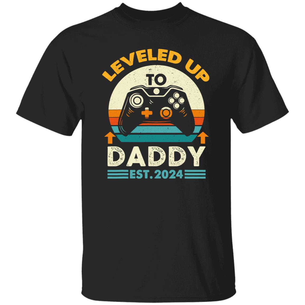 Vintage Retro Customized I Leveled Up to Daddy Shirt