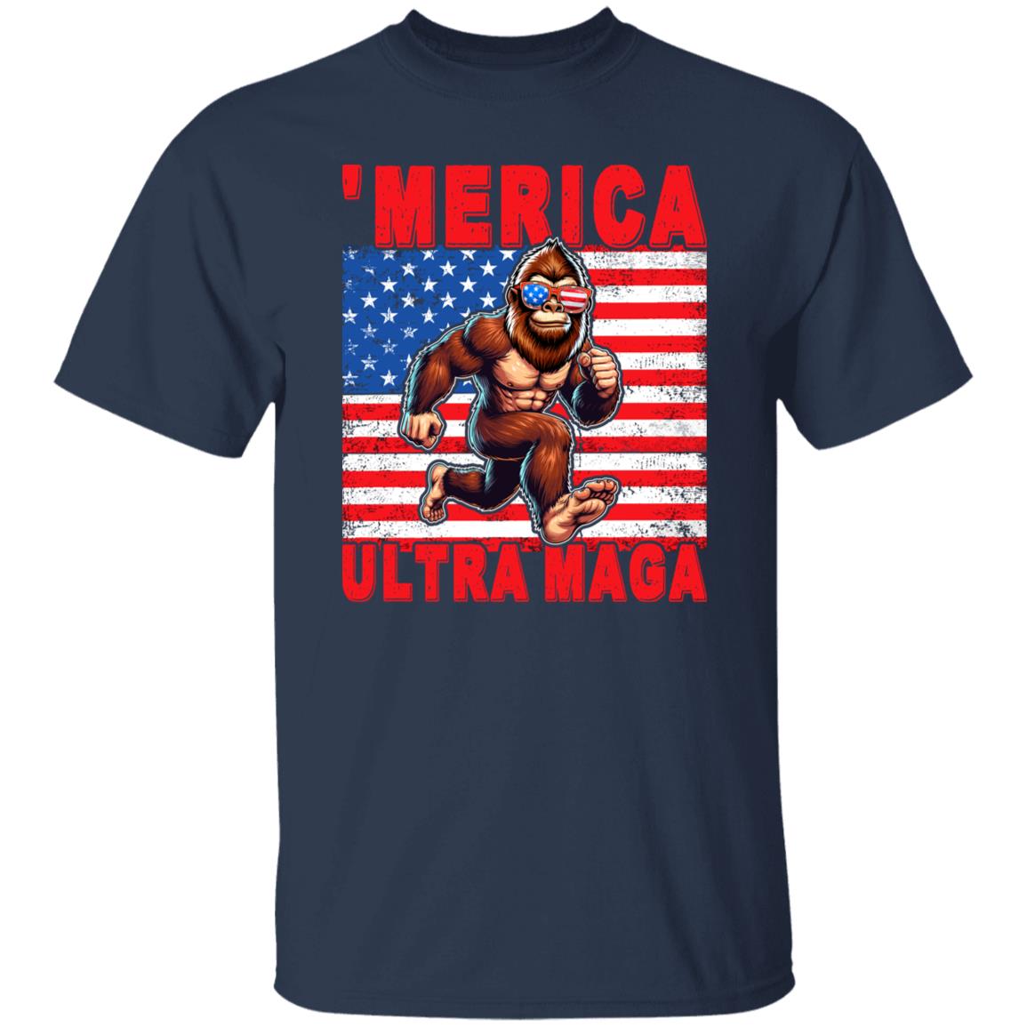 Bigfoot America Ultra Maga 4th Of July Funny Shirt