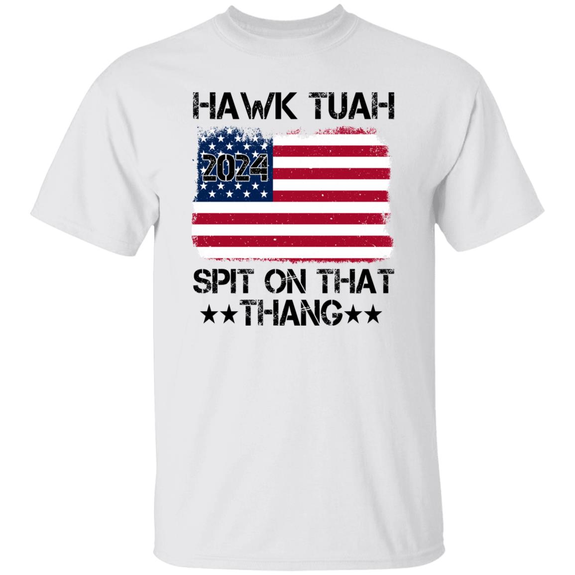 American Flag Hawk Tuah 24 Spit On That Thang T Shirt
